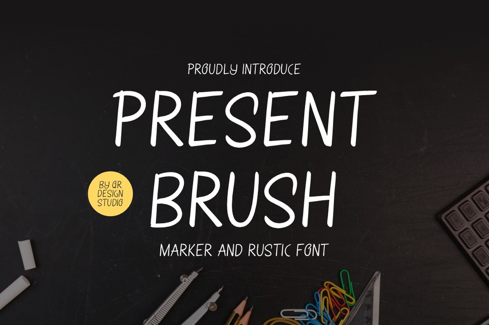 Czcionka Present Brush