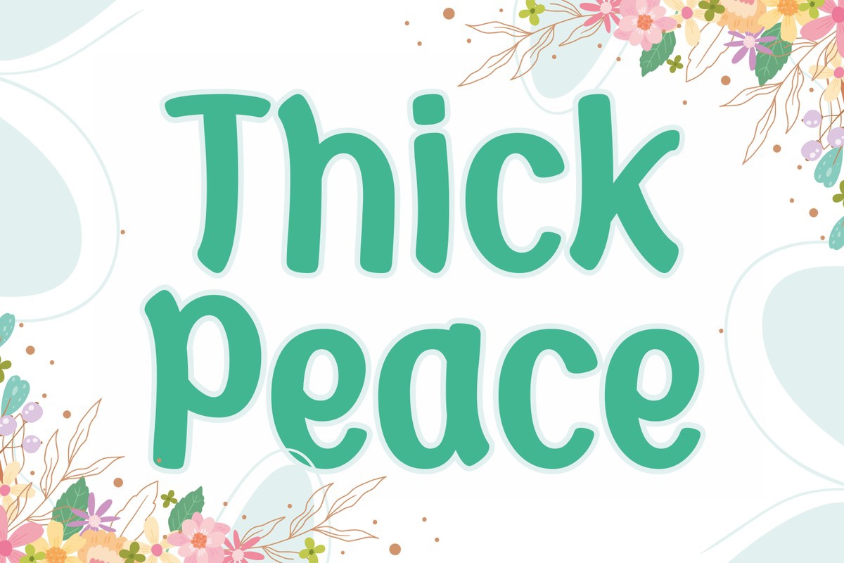 Czcionka Thick Peace