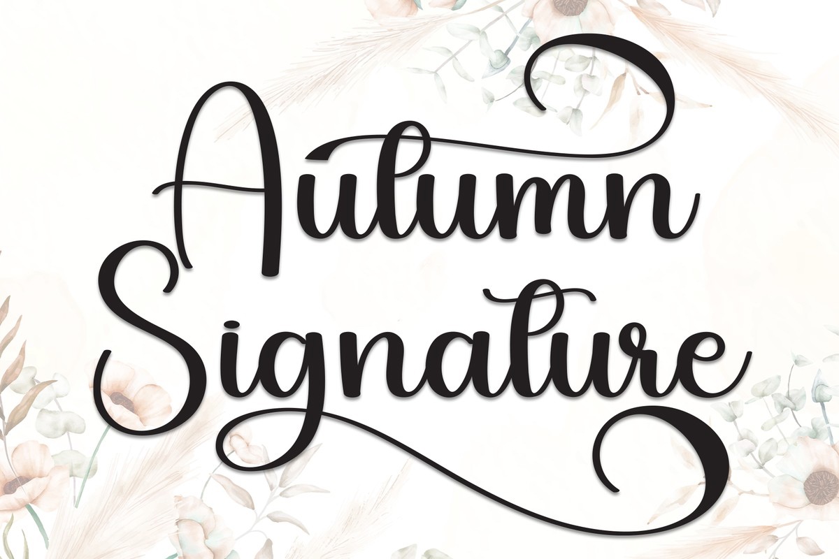 Czcionka Autumn Signature