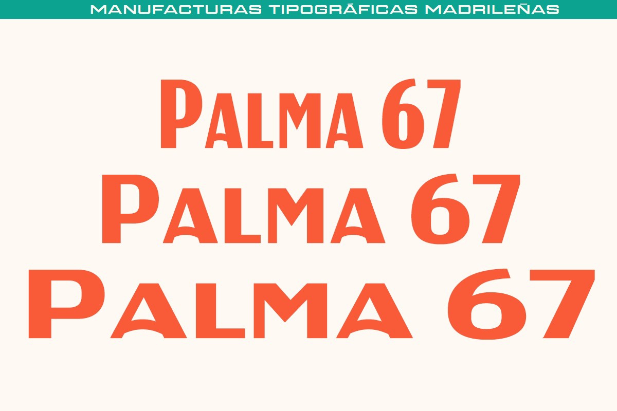 Czcionka MTM Palma 67