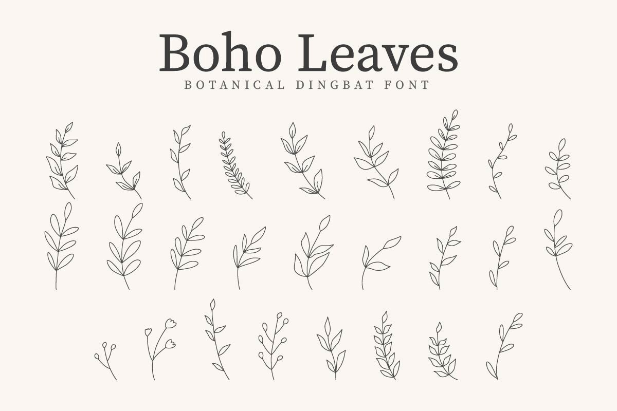 Czcionka Boho Leaves