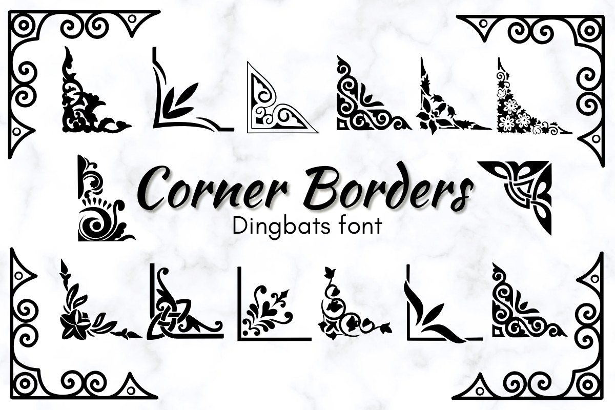 Czcionka Corner Borders