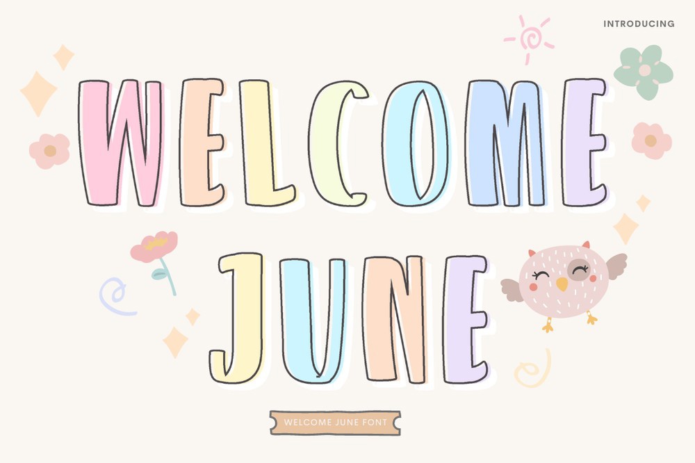 Czcionka Welcome June