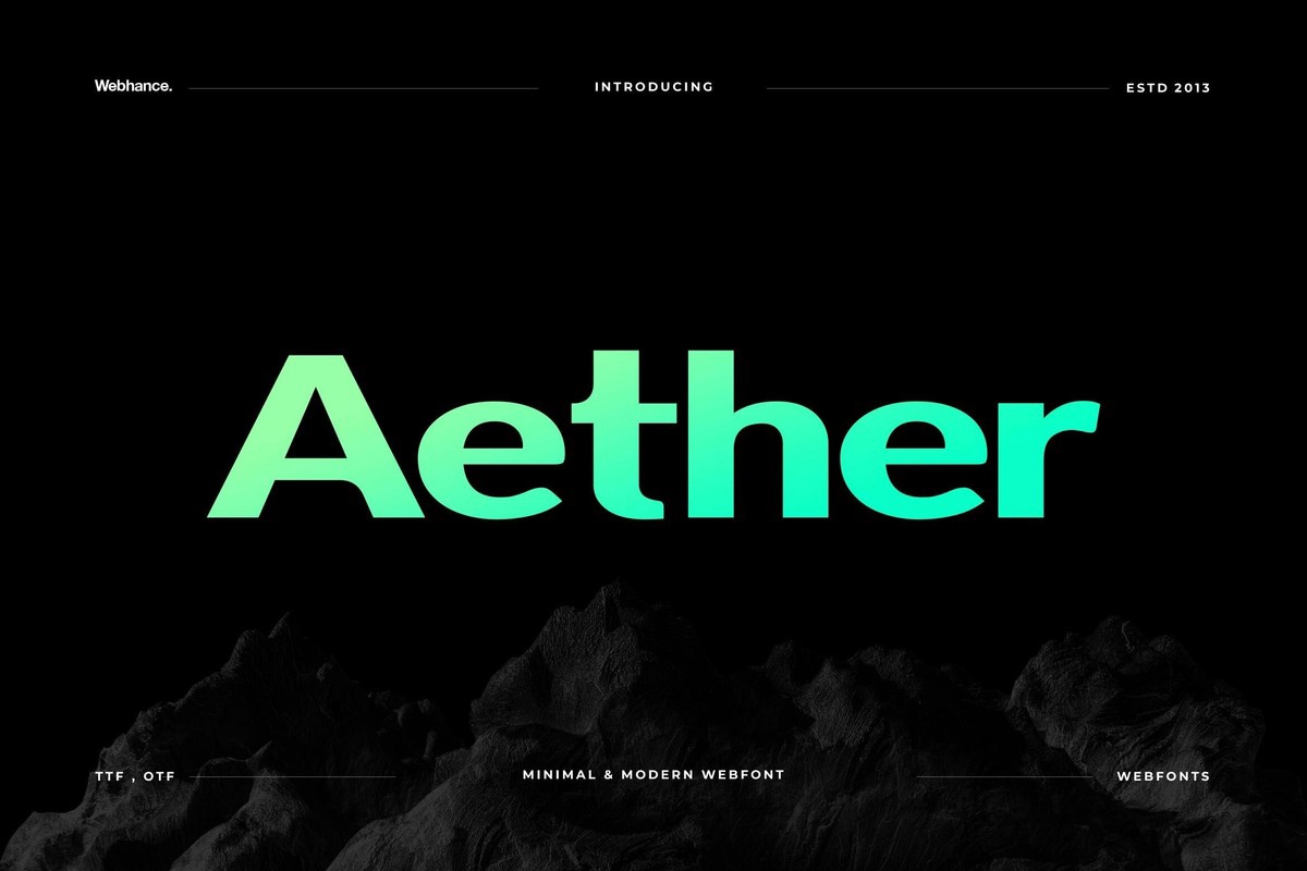 Czcionka Aether Sans