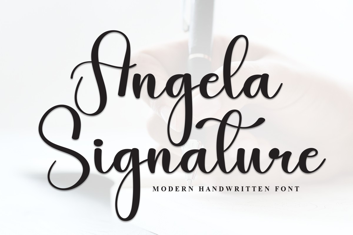 Czcionka Angela Signature