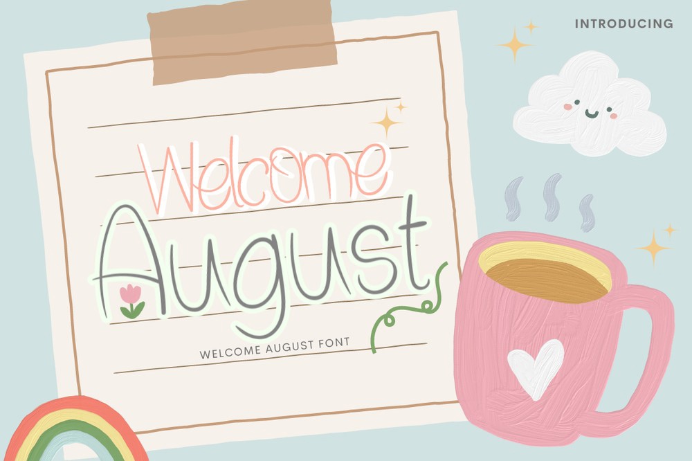 Czcionka Welcome August