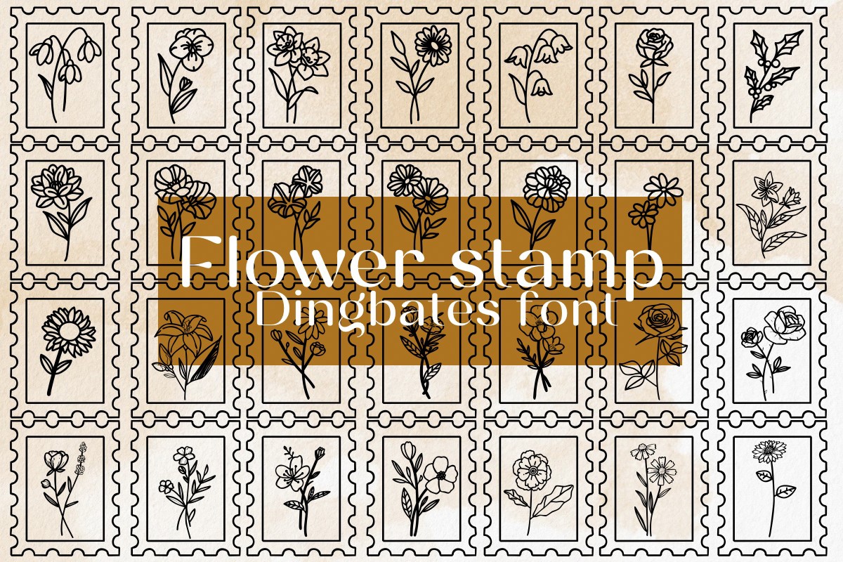 Czcionka Flower Stamp