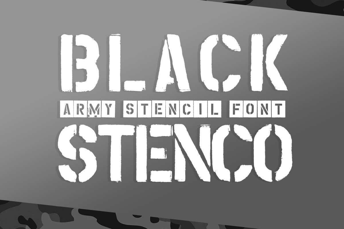 Czcionka Black Stenco