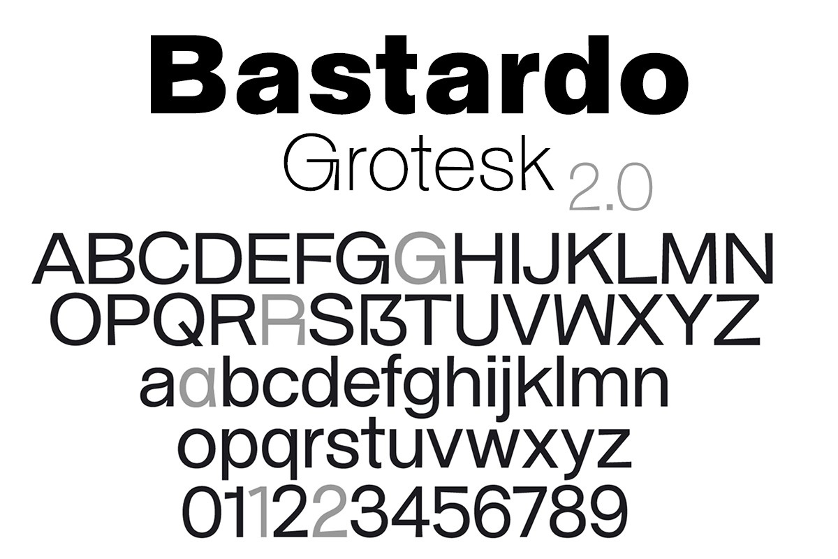 Czcionka Bastardo Grotesk