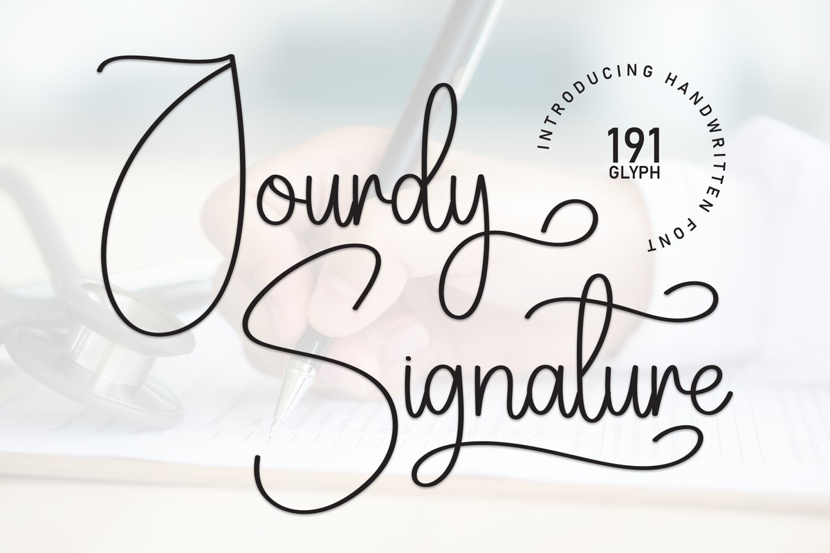 Czcionka Jourdy Signature