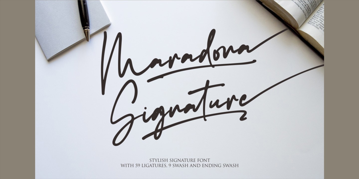 Czcionka Maradona Signature