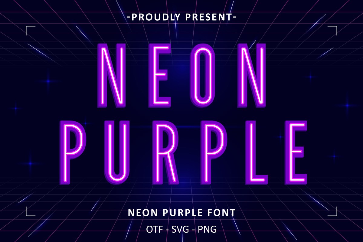 Czcionka Neon Purple