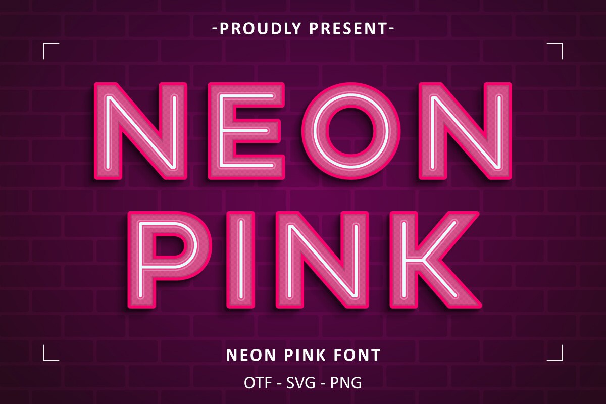 Czcionka Neon Pink