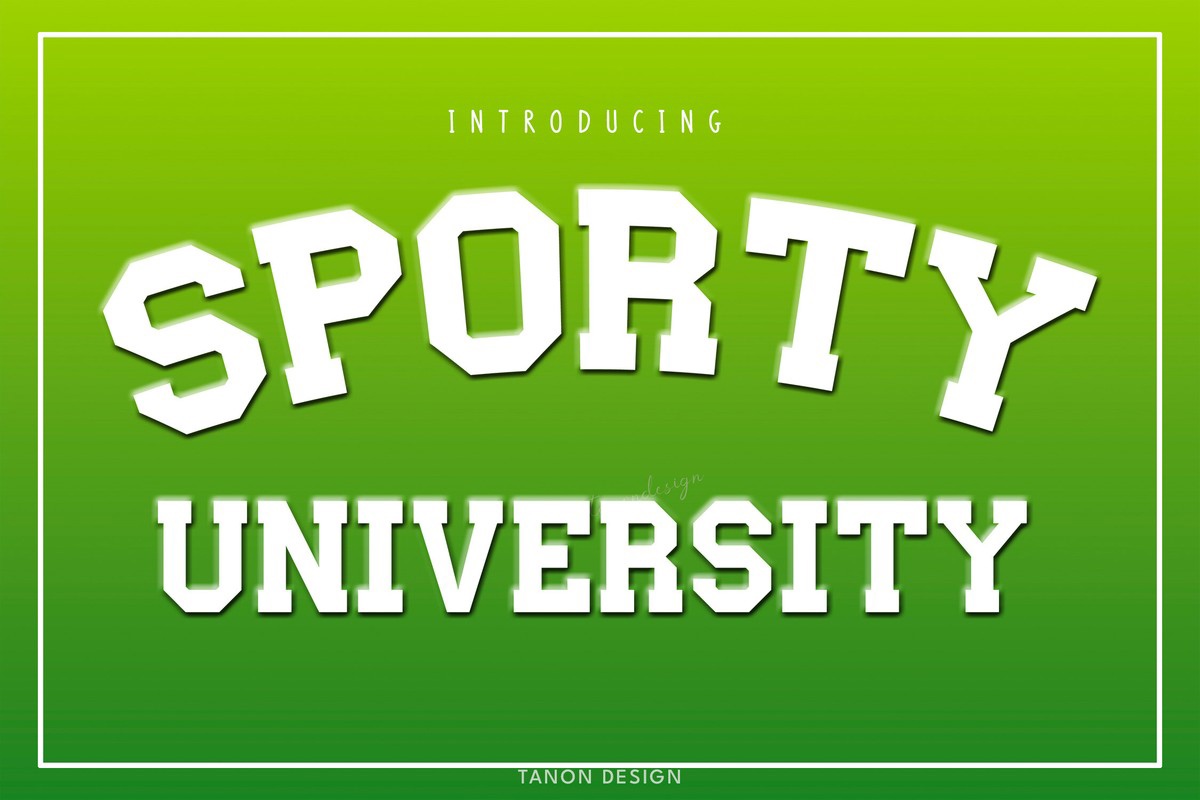 Czcionka Sporty University