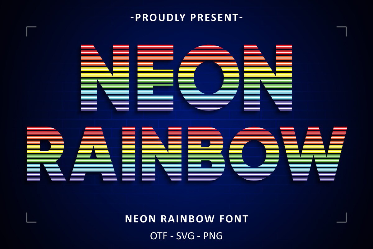 Czcionka Neon Rainbow