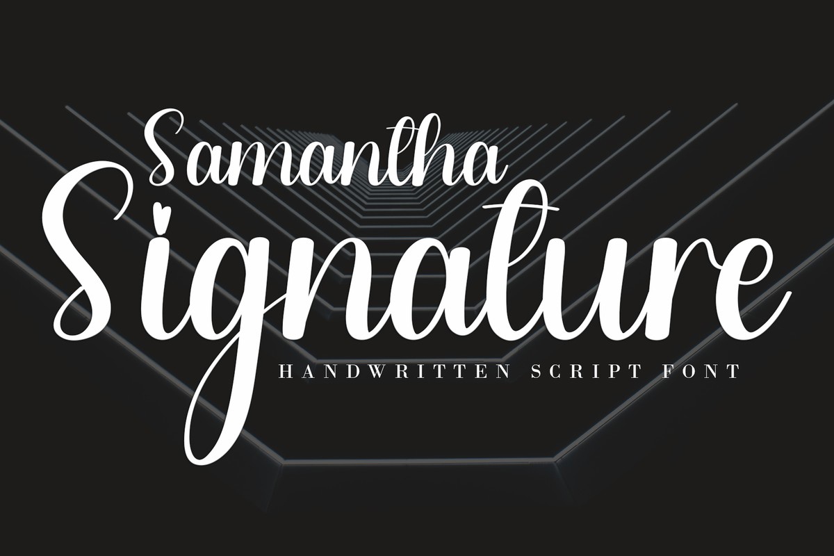 Czcionka Samantha Signature