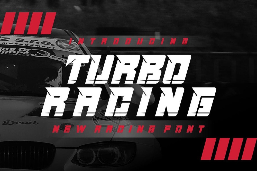 Czcionka Turbo Racing