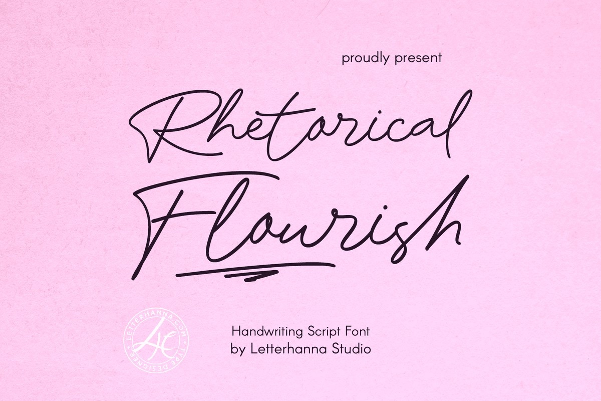 Czcionka Rhetorical Flourish