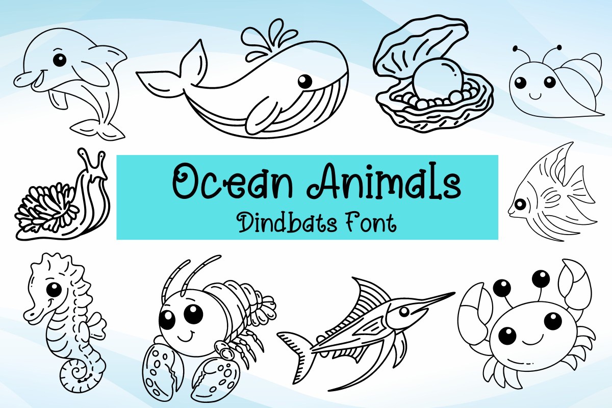 Czcionka Ocean Animals