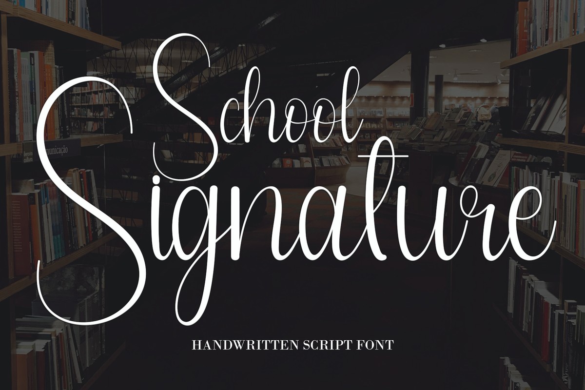 Czcionka School Signature