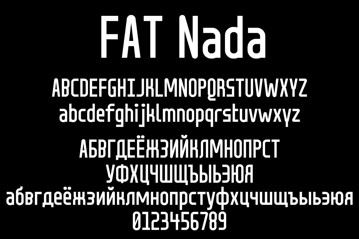 Czcionka FAT Nada