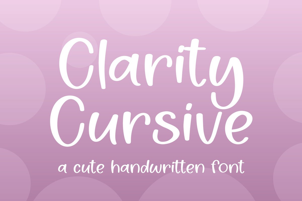 Czcionka Clarity Cursive