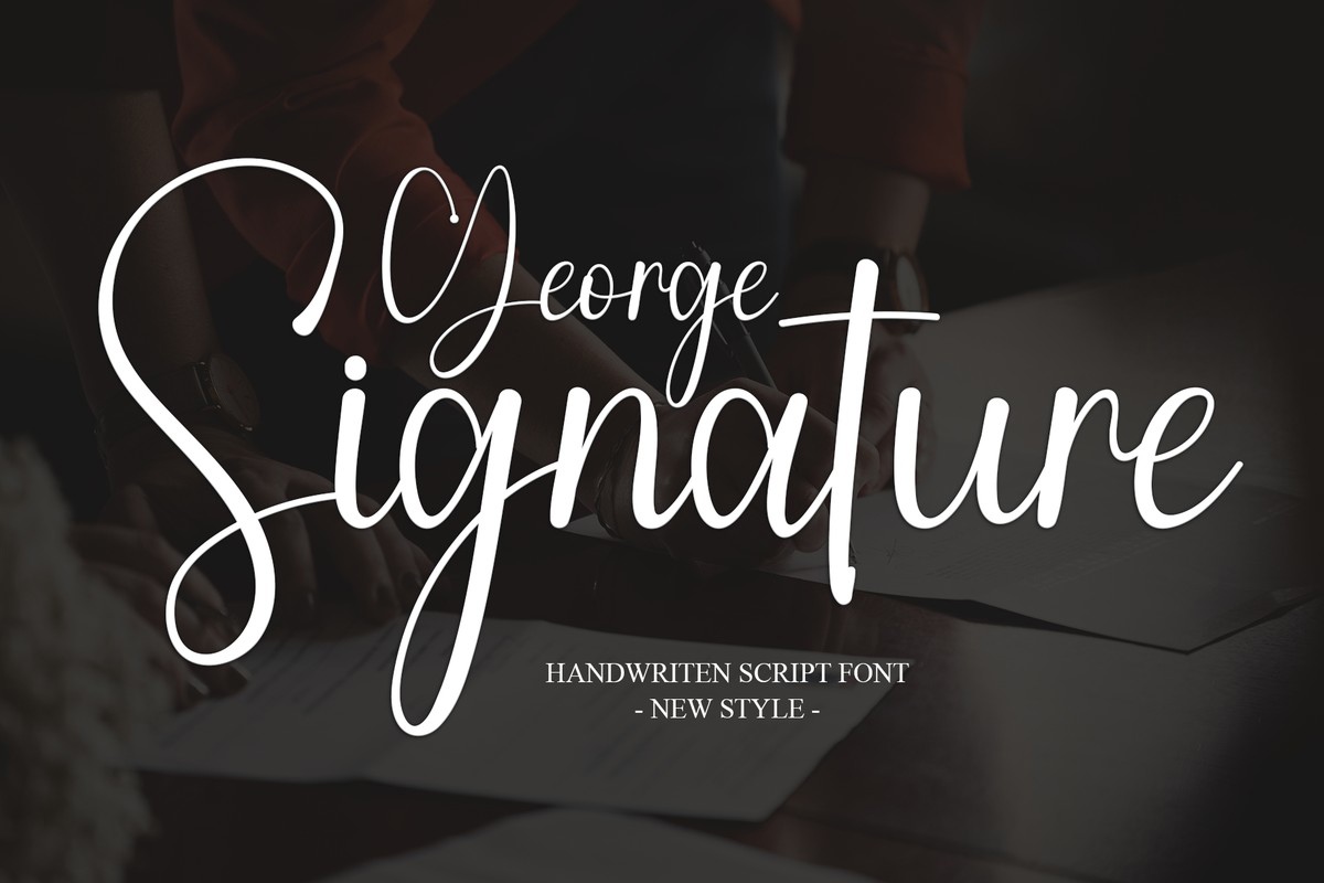 Czcionka George Signature