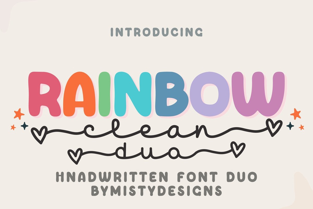 Czcionka Rainbow Clean Duo