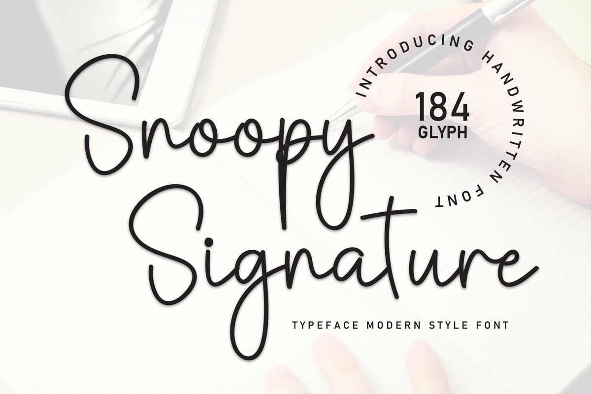 Czcionka Snoopy Signature