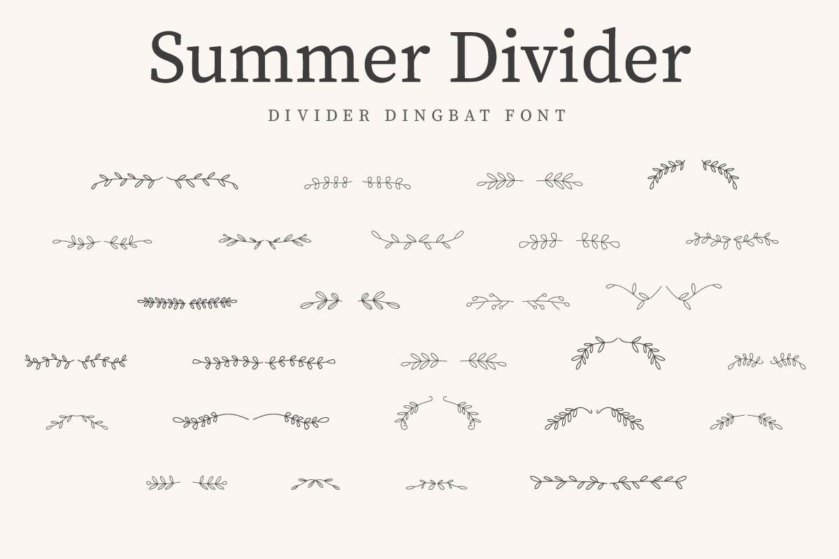 Czcionka Summer Divider