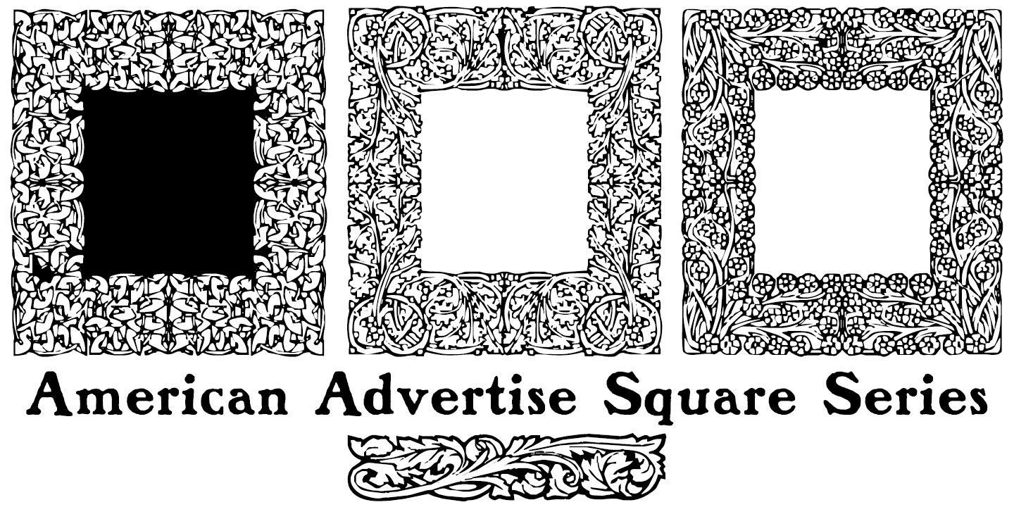 Czcionka American Advertise Square Series