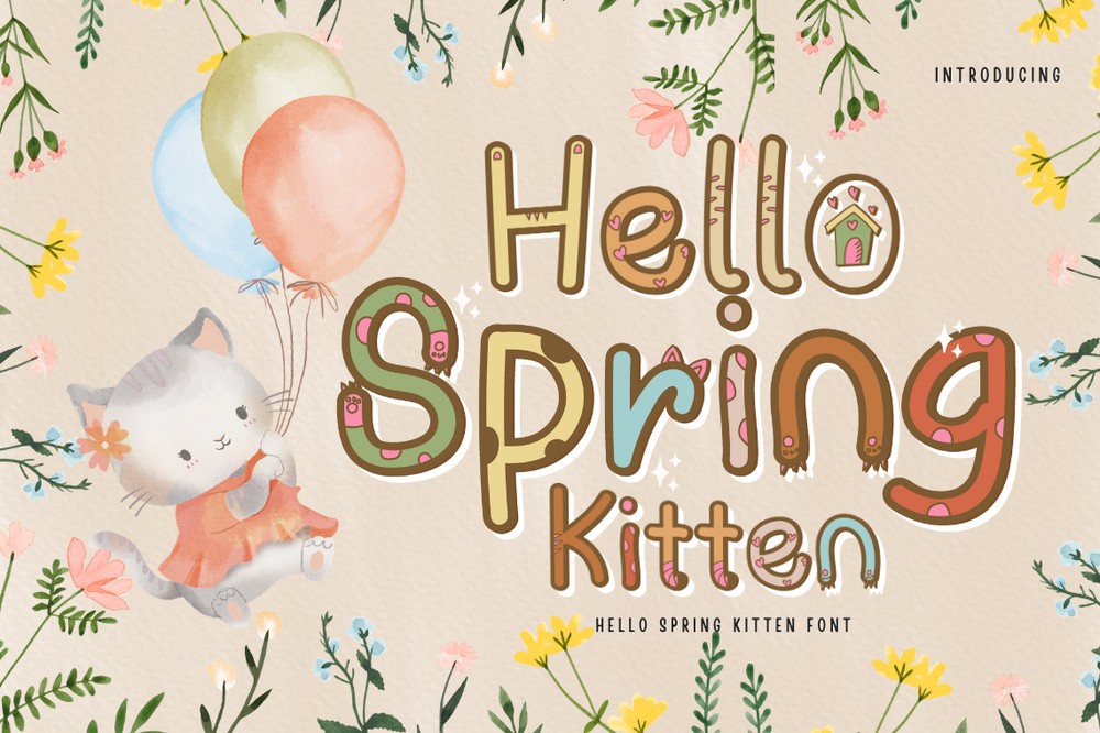 Czcionka Hello Spring Kitten