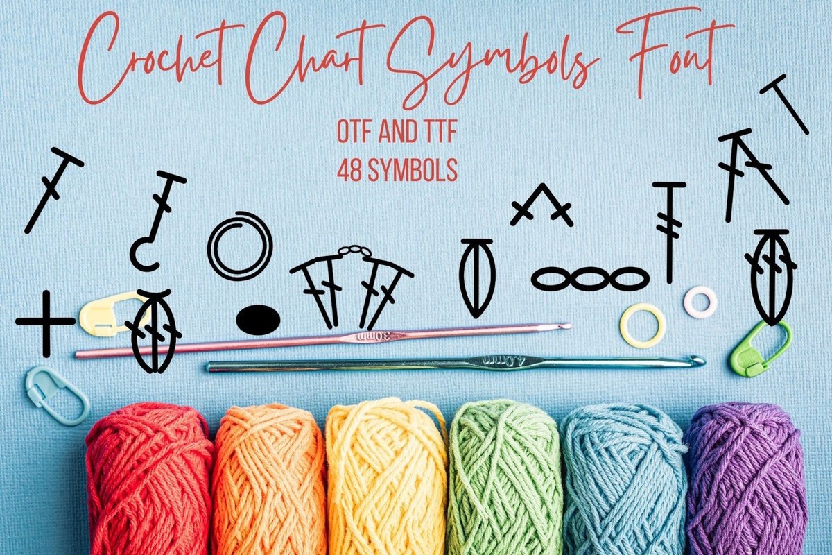 Czcionka Crochet Chart Symbols