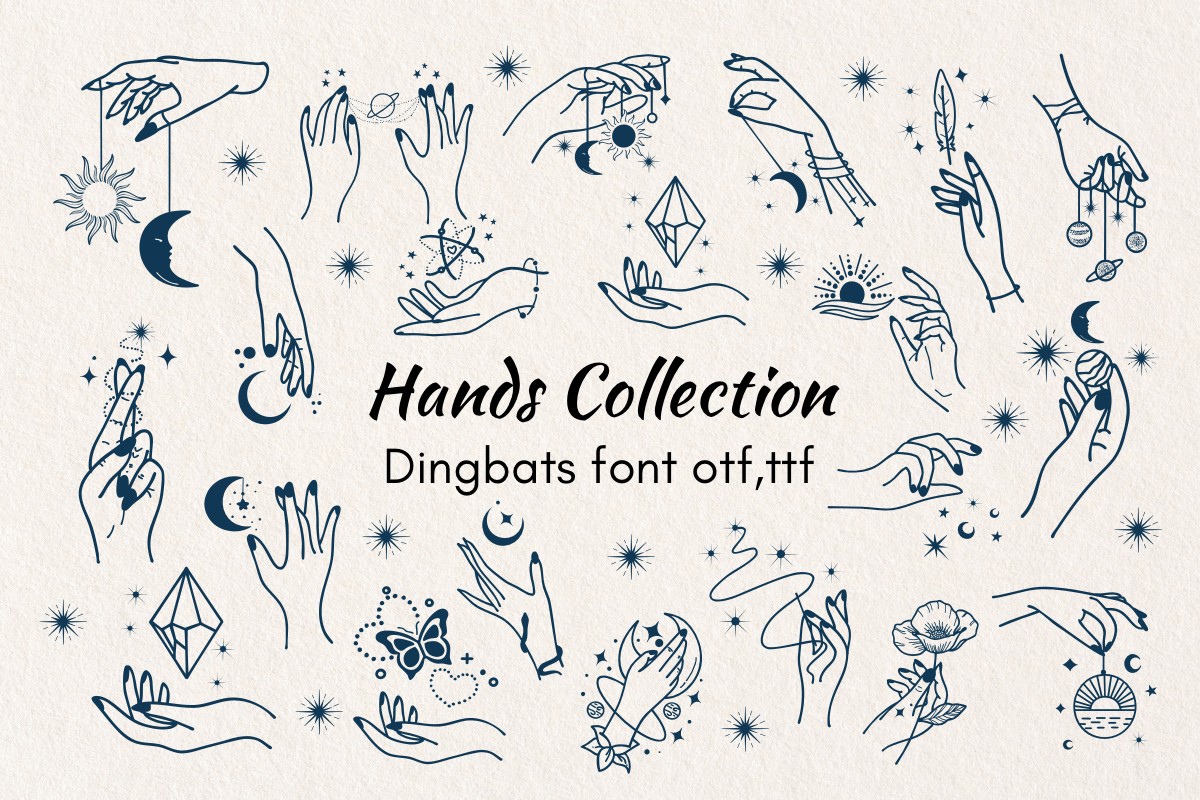 Czcionka Hands Collection