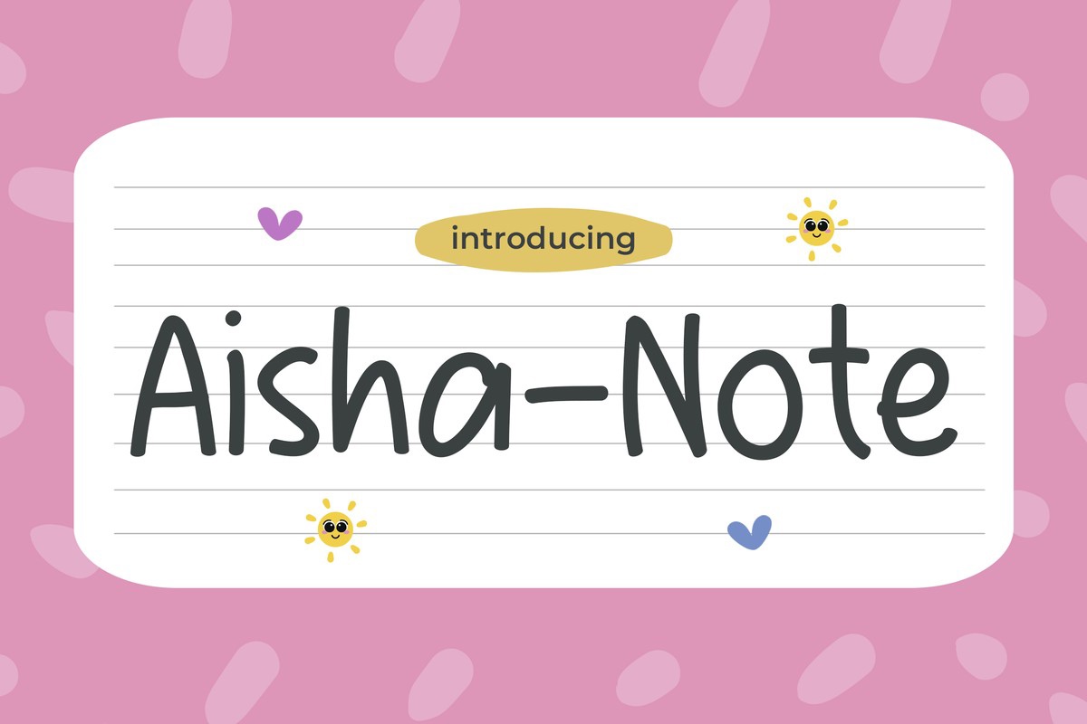 Czcionka Aisha Note