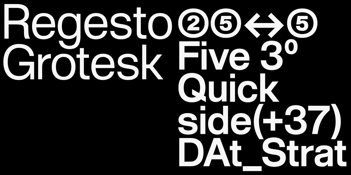 Czcionka Regesto Grotesk