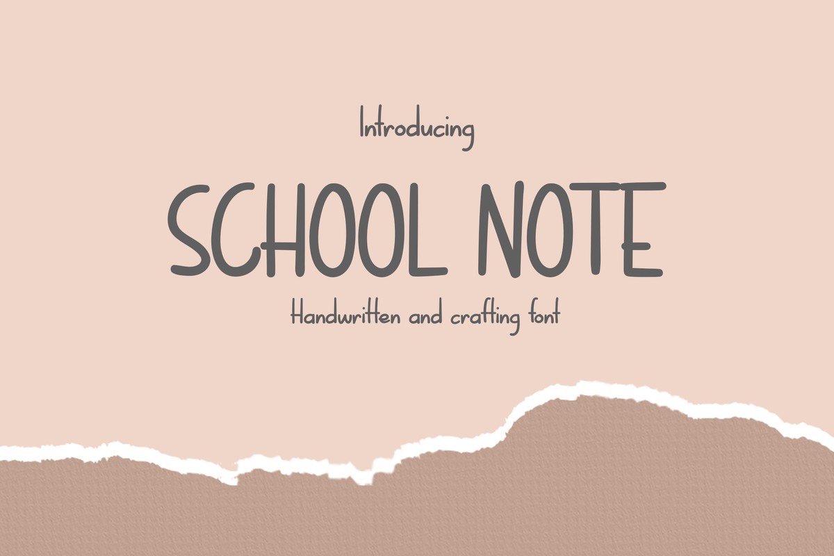 Czcionka School Note