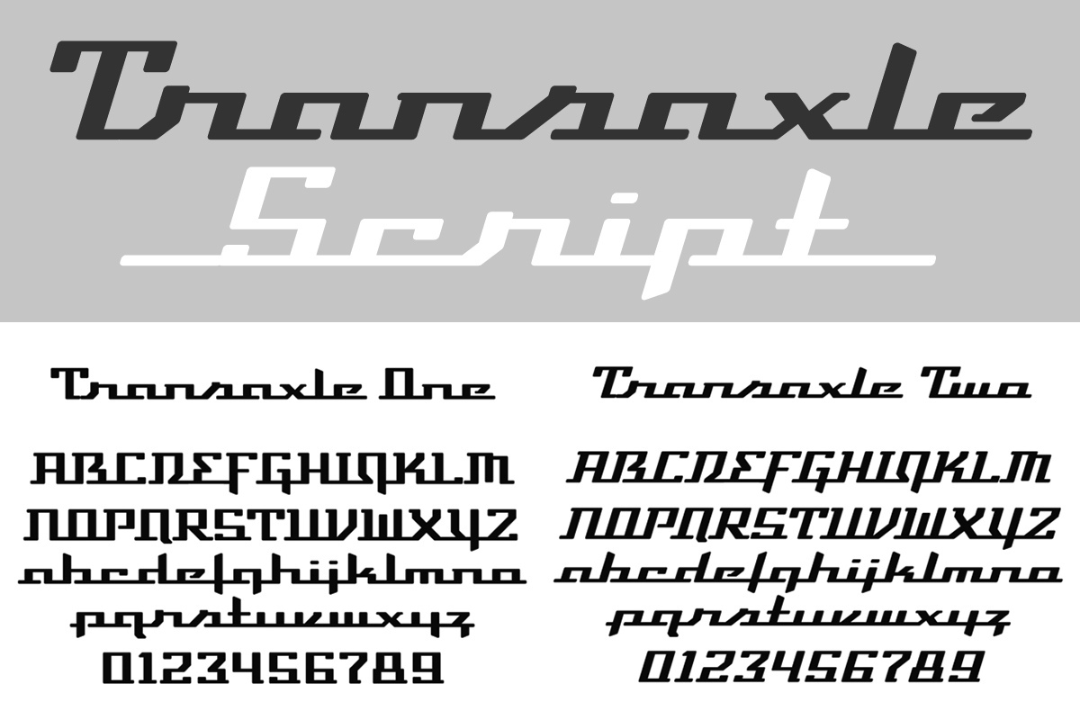 Czcionka Transaxle Script