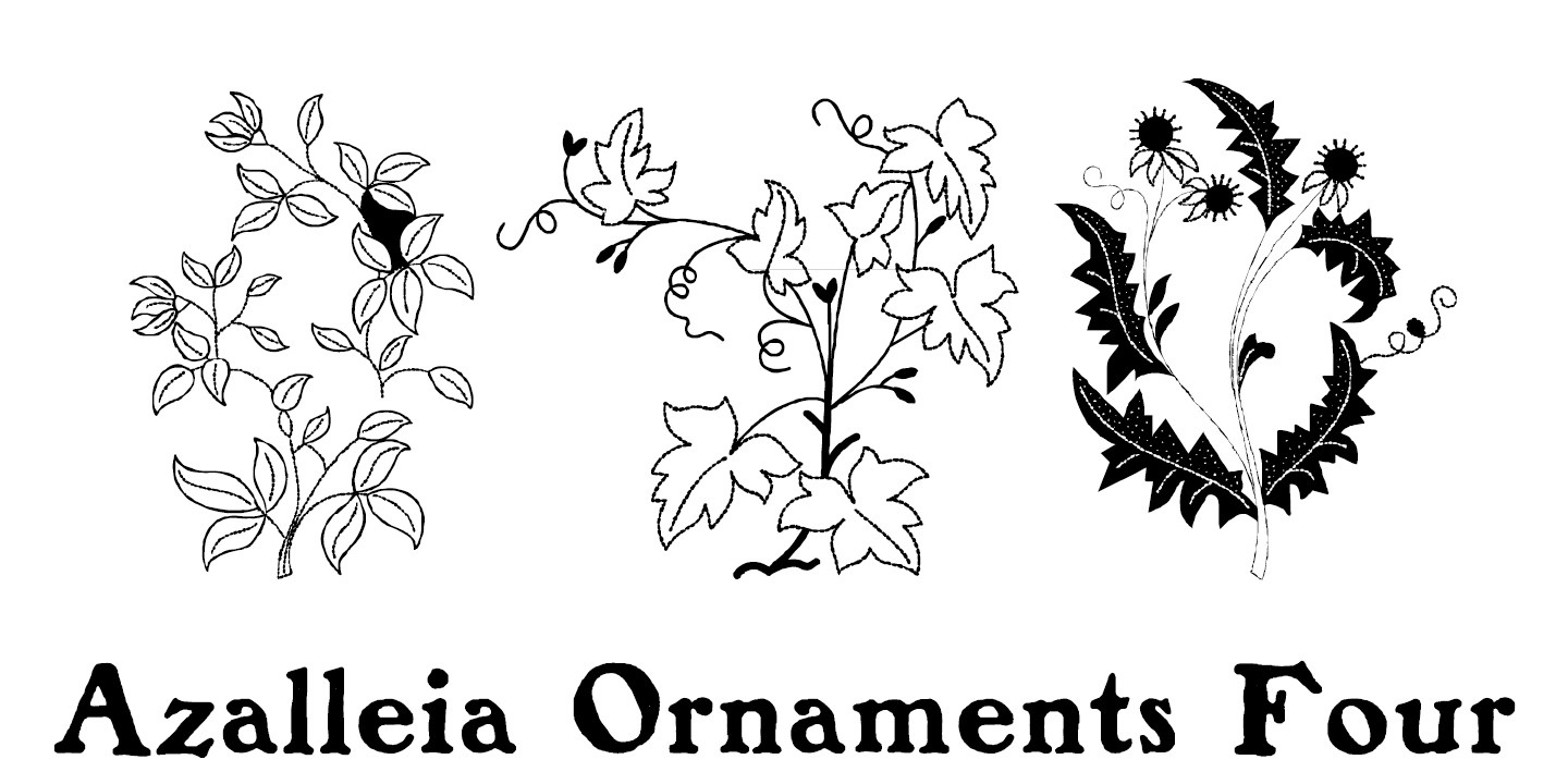 Czcionka Azalleia Ornaments Four