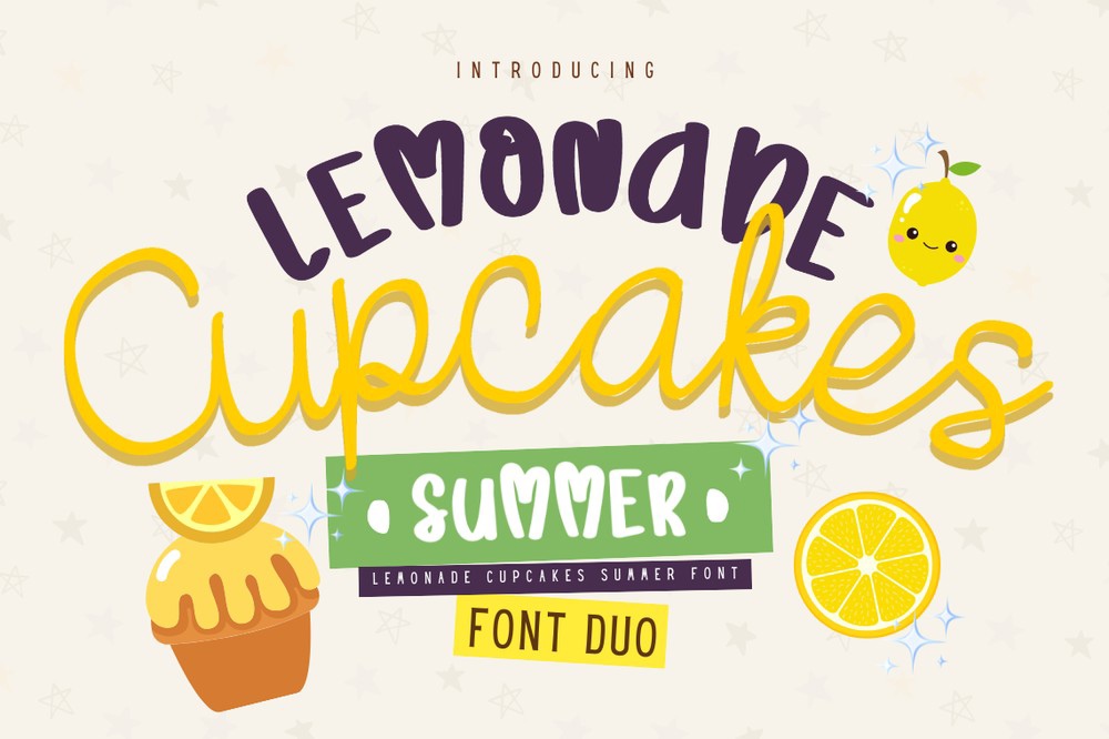 Czcionka Lemonade Cupcakes Summer