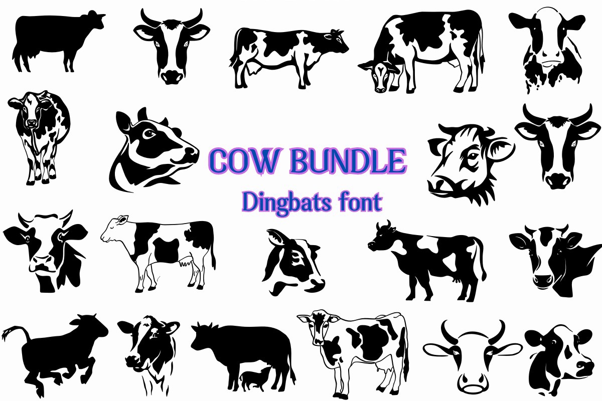 Czcionka Cow Bundle