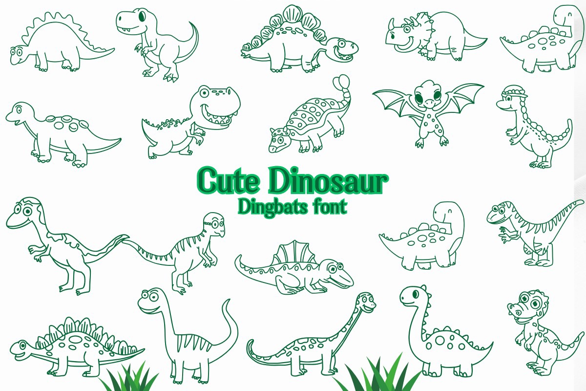 Czcionka Cute Dinosaur