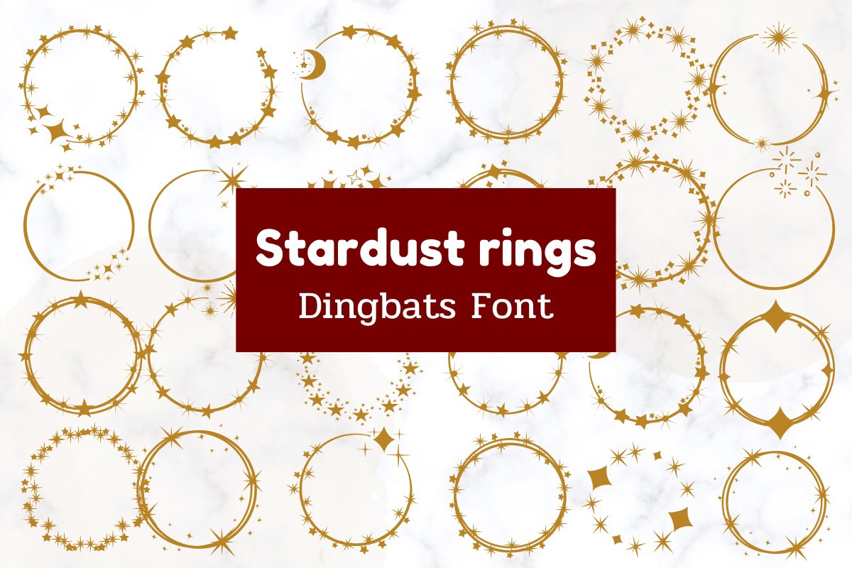 Czcionka Stardust Rings