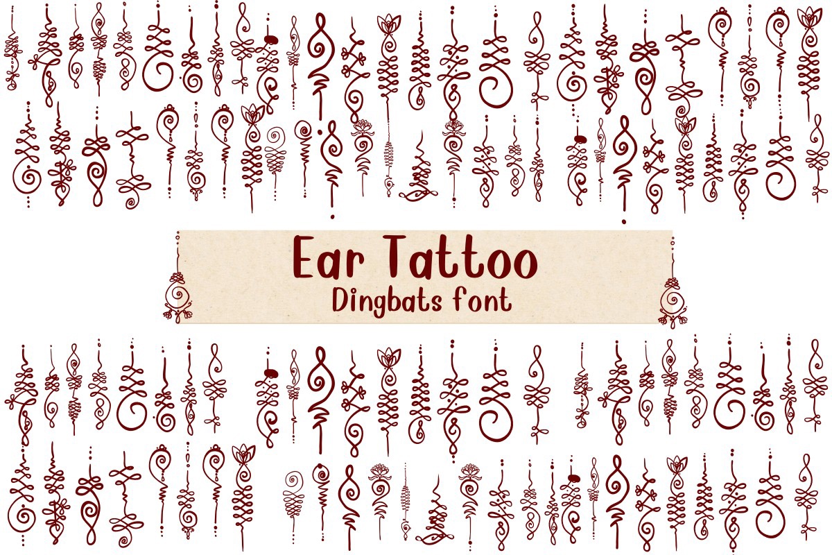 Czcionka Ear Tattoo