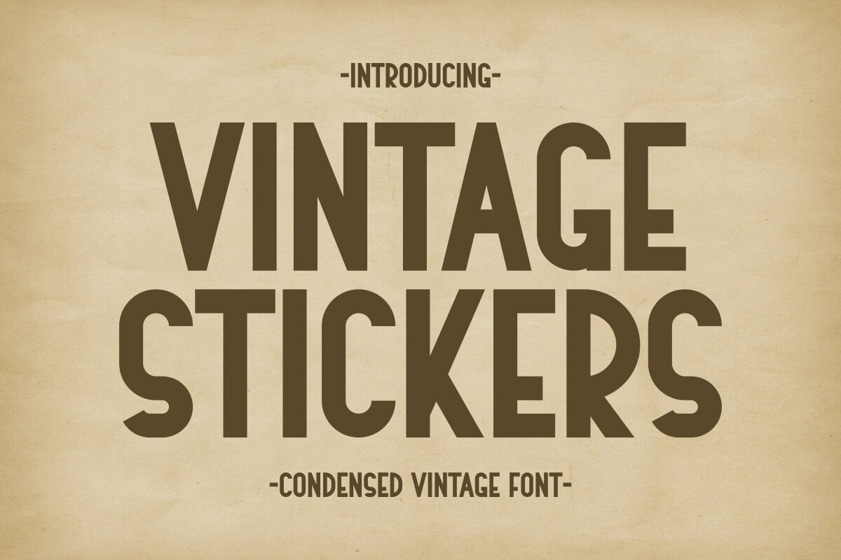 Czcionka Vintage Stickers