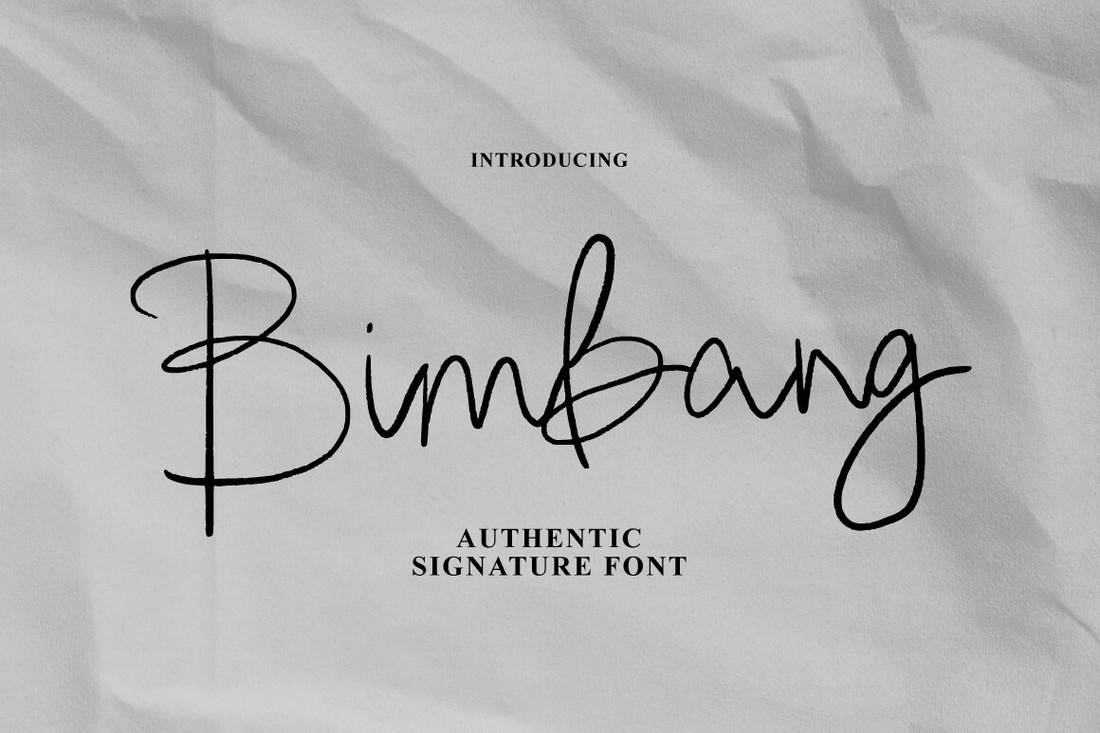 Czcionka Bimbang Signature