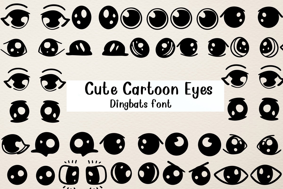 Czcionka Cute Cartoon Eyes