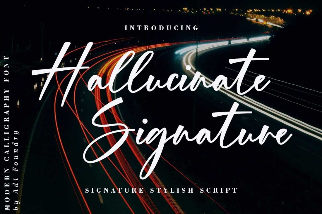 Czcionka Hallucinate Signature