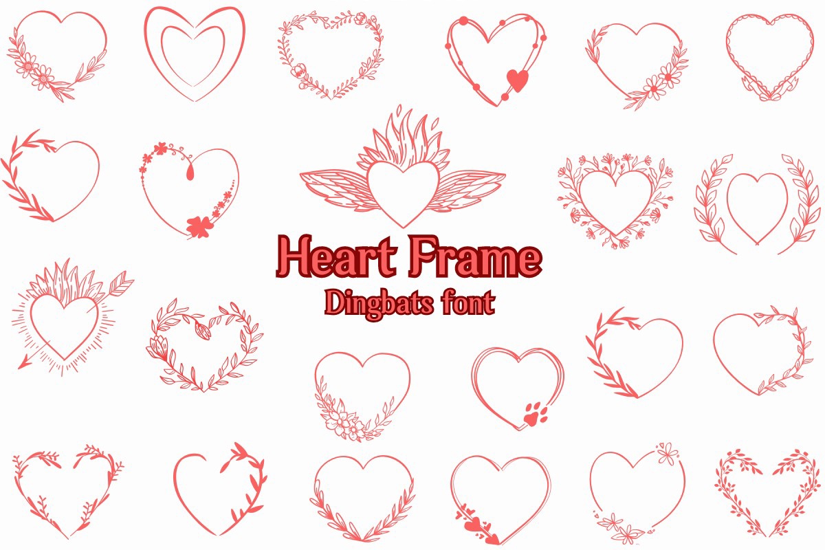 Czcionka Heart Frame