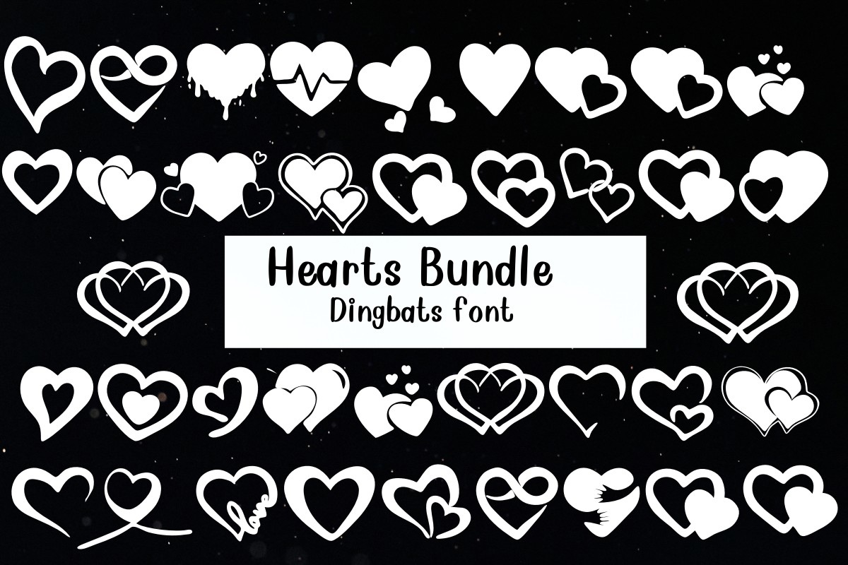 Czcionka Hearts Bundle